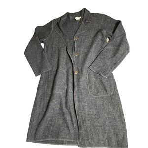 Cambridge Dry Goods Women's 100% Wool Cardigan Sweater Gray Small